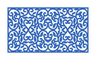 Decorative floral patterns, geometric template for cnc laser cutting vector