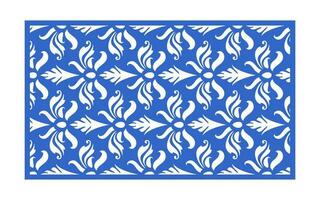 Decorative floral patterns, geometric template for cnc laser cutting vector