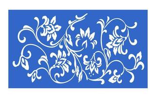 Decorative floral patterns, geometric template for cnc laser cutting vector