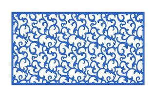 Decorative floral patterns, geometric template for cnc laser cutting vector