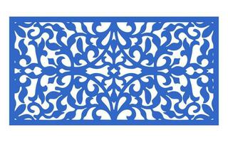 Decorative floral patterns, geometric template for cnc laser cutting vector