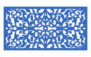 Decorative floral patterns, geometric template for cnc laser cutting vector