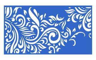 Decorative floral patterns, geometric template for cnc laser cutting vector