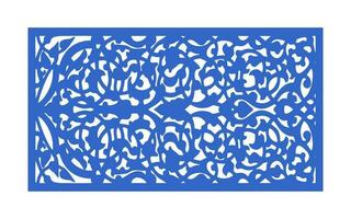 Decorative floral patterns, geometric template for cnc laser cutting vector