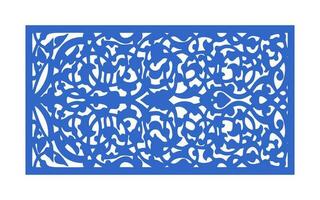 Decorative floral patterns, geometric template for cnc laser cutting vector