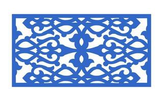 Decorative floral patterns, geometric template for cnc laser cutting vector