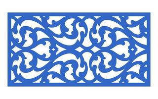 Decorative floral patterns, geometric template for cnc laser cutting vector