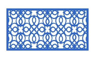 Decorative floral patterns, geometric template for cnc laser cutting vector