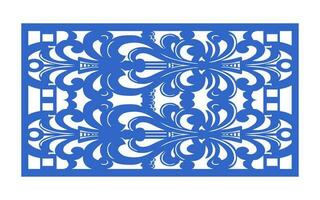 Decorative floral patterns, geometric template for cnc laser cutting vector