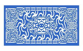 Decorative floral patterns, geometric template for cnc laser cutting vector