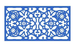 Decorative floral patterns, geometric template for cnc laser cutting vector