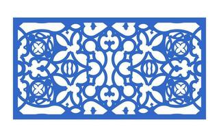 Decorative floral patterns, geometric template for cnc laser cutting vector