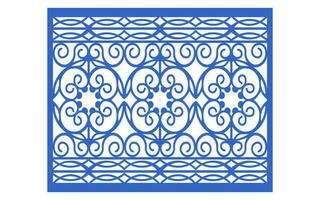 Decorative floral patterns, geometric template for cnc laser cutting vector