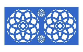 Decorative floral patterns, geometric template for cnc laser cutting vector