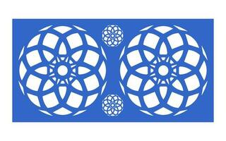 Decorative floral patterns, geometric template for cnc laser cutting vector