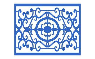 Decorative floral patterns, geometric template for cnc laser cutting vector