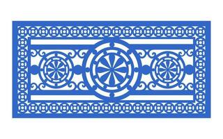 Decorative floral patterns, geometric template for cnc laser cutting vector