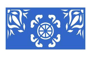 Decorative floral patterns, geometric template for cnc laser cutting vector
