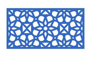 Decorative floral patterns, geometric template for cnc laser cutting vector