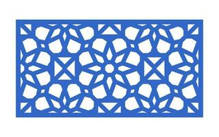 Decorative floral patterns, geometric template for cnc laser cutting vector