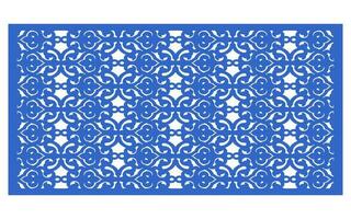 Decorative floral patterns, geometric template for cnc laser cutting vector