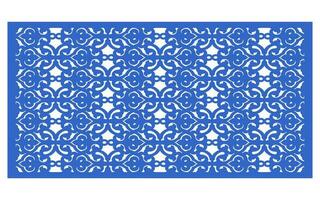 Decorative floral patterns, geometric template for cnc laser cutting vector