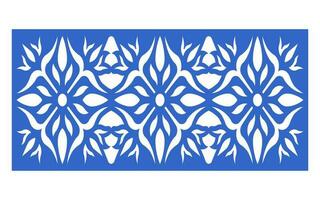 Decorative floral patterns, geometric template for cnc laser cutting vector