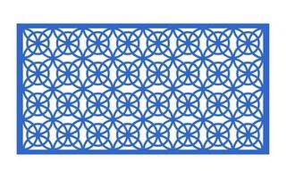 Decorative floral patterns, geometric template for cnc laser cutting vector