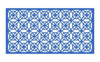 Decorative floral patterns, geometric template for cnc laser cutting vector