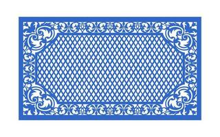 Decorative floral patterns, geometric template for cnc laser cutting vector