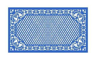 Decorative floral patterns, geometric template for cnc laser cutting vector