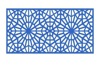 Decorative floral patterns, geometric template for cnc laser cutting vector