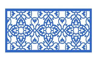 Decorative floral patterns, geometric template for cnc laser cutting vector
