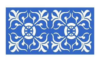Decorative floral patterns, geometric template for cnc laser cutting vector