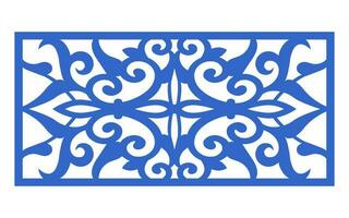 Decorative floral patterns, geometric template for cnc laser cutting vector