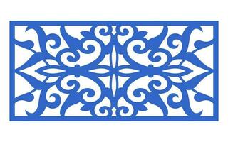 Decorative floral patterns, geometric template for cnc laser cutting vector