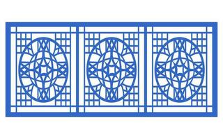 Decorative floral patterns, geometric template for cnc laser cutting vector