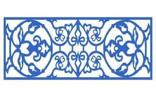 Decorative floral patterns, geometric template for cnc laser cutting vector
