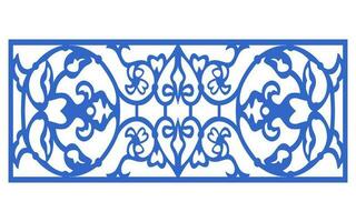 Decorative floral patterns, geometric template for cnc laser cutting vector