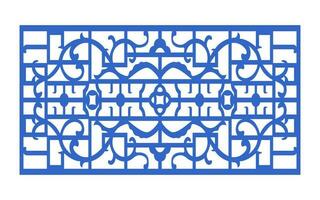 Decorative floral patterns, geometric template for cnc laser cutting vector
