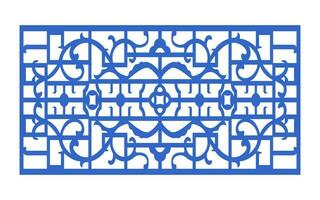 Decorative floral patterns, geometric template for cnc laser cutting vector