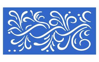 Decorative blue patterns, Islamic, floral and geometric template for cnc laser cutting vector