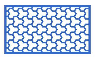 Decorative blue patterns, Islamic, floral and geometric template for cnc laser cutting vector