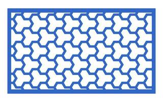 Decorative blue patterns, Islamic, floral and geometric template for cnc laser cutting vector