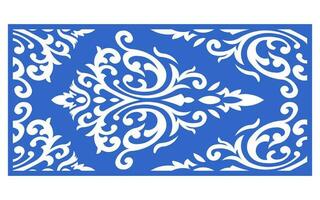 Decorative blue patterns, Islamic, floral and geometric template for cnc laser cutting vector