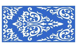 Decorative blue patterns, Islamic, floral and geometric template for cnc laser cutting vector