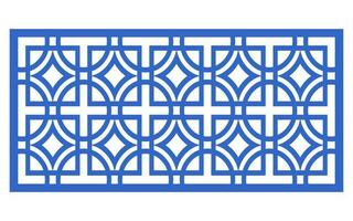Decorative blue patterns, Islamic, floral and geometric template for cnc laser cutting vector