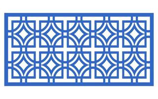 Decorative blue patterns, Islamic, floral and geometric template for cnc laser cutting vector