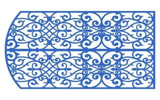 Decorative blue patterns, Islamic, floral and geometric template for cnc laser cutting vector