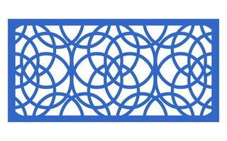 Decorative blue patterns, Islamic, floral and geometric template for cnc laser cutting vector